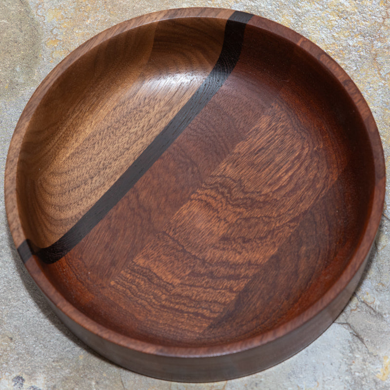 EDC(Every Day Carry) Bowl - 6.5" Mahogany and Walnut
