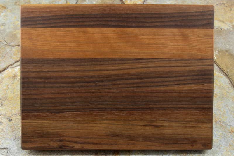 Cutting Board - 9"x12" Walnut w/ Cherry Accent