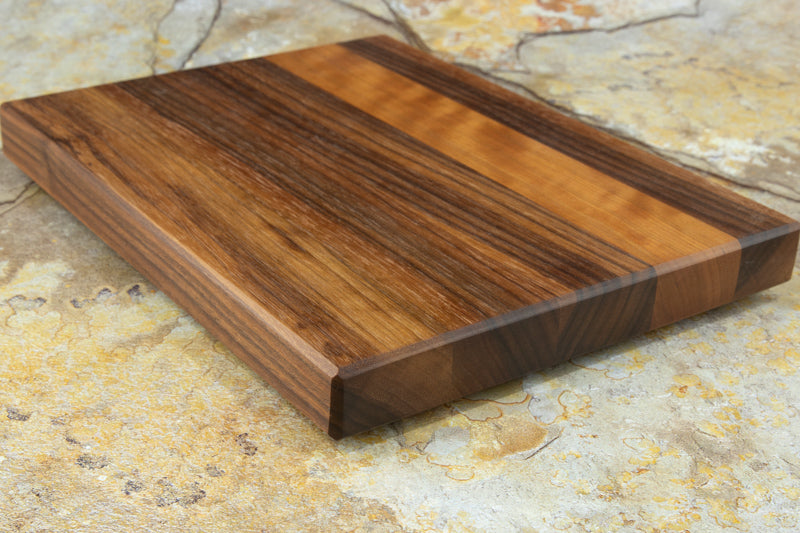 Cutting Board - 9"x12" Walnut w/ Cherry Accent