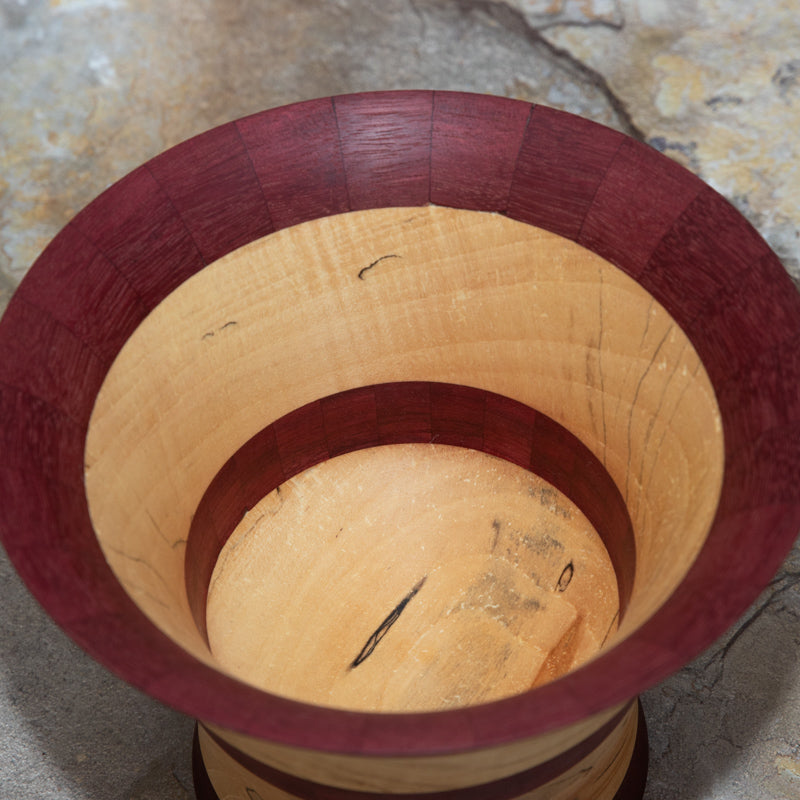 Vase - 5 5/8" Purpleheart and Spalted Maple