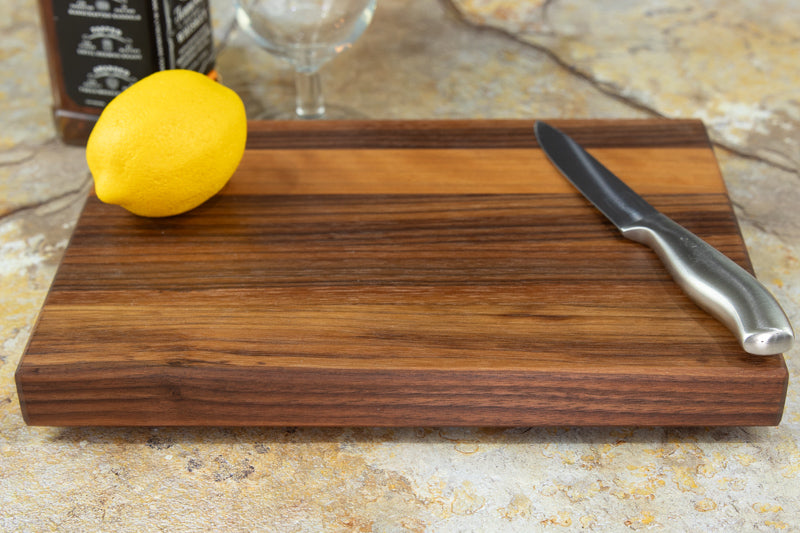 Cutting Board - 9"x12" Walnut w/ Cherry Accent